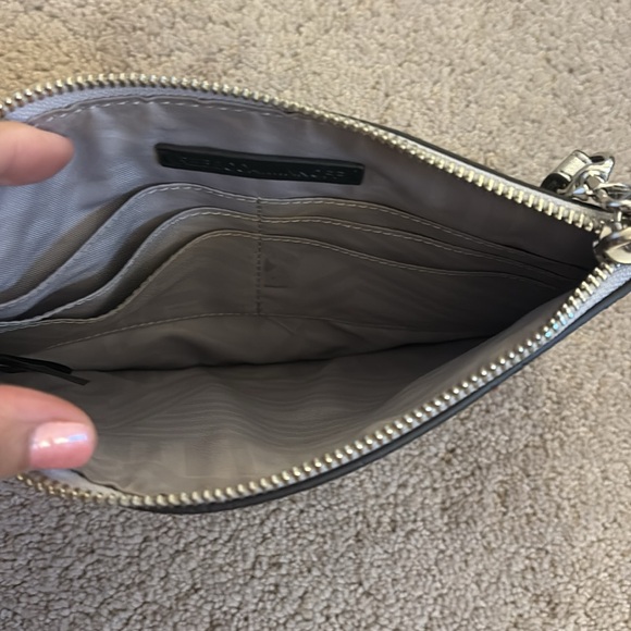Rebecca Minkoff Metallic Chevron Wristlet Clutch - Picture 7 of 7
